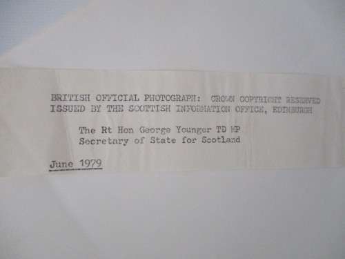 AUTOGRAPHED / SIGNED - GEORGE YOUNGER  4TH VISCOUNT  1979