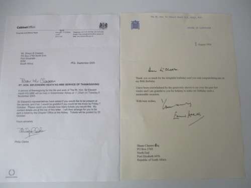 AUTOGRAPHED / SIGNED - SIR EDWARD HEATH  FORMER PRIME MINISTER OF ENGLAND