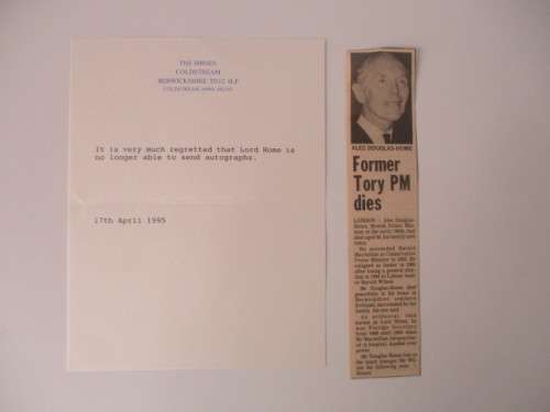 VINTAGE LETTER TO SIR ANTHONY EDEN FORMER PRIME MINISTER OF THE UK 1955