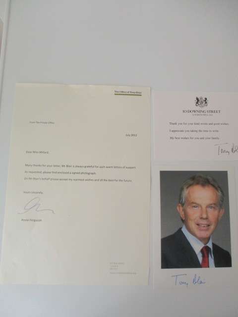 AUTOGRAPHED / SIGNED - TONY BLAIR FORMER PRIME MINISTER OF THE UK