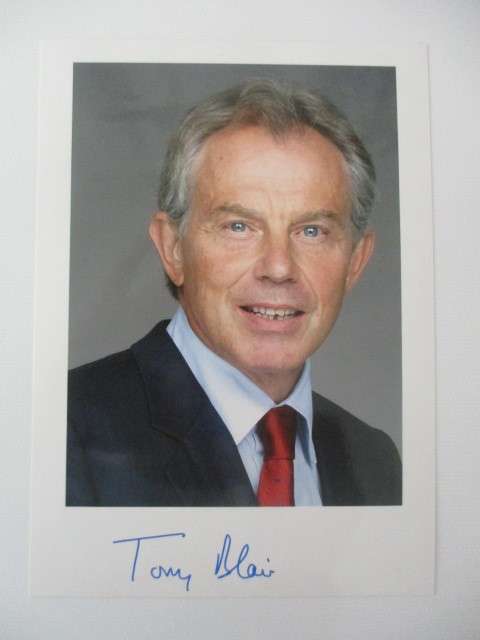AUTOGRAPHED / SIGNED - TONY BLAIR FORMER PRIME MINISTER OF THE UK