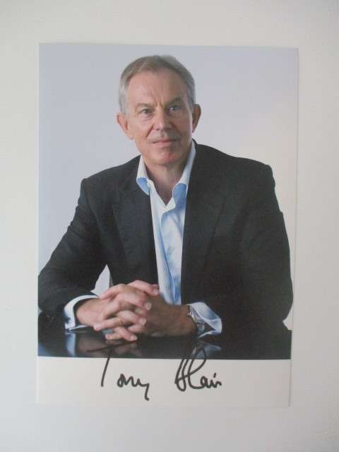 AUTOGRAPHED / SIGNED TONY BLAIR FORMER PRIME MINISTER OF ENGLAND