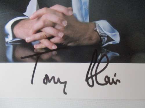 AUTOGRAPHED / SIGNED TONY BLAIR FORMER PRIME MINISTER OF ENGLAND