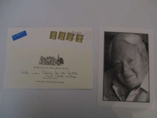 PRINTED AUTOGRAPH SIR EDWARD HEATH FORMER PRIME MINISTER OF ENGLAND