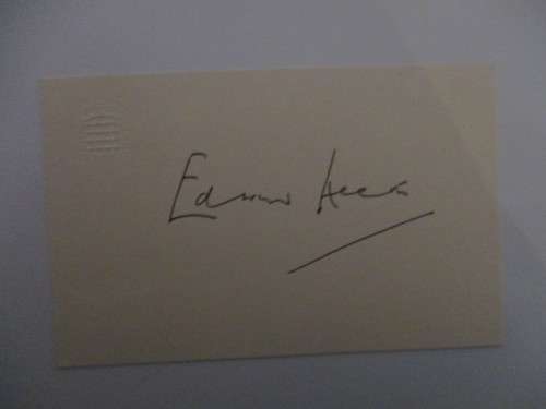AUTOGRAPHED / SIGNED SIR EDWARD HEATH FORMER PRIME MINISTER OF ENGLAND