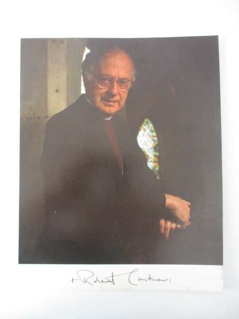 PRINTED AUTOGRAPH ARCHBISHOP OF CANTERBURY ROBERT ALEXANDER MARRIED DIANA!!!!