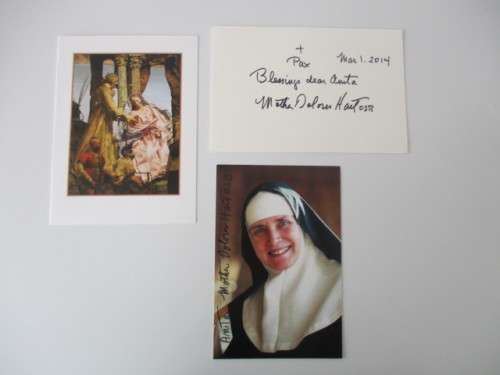 AUTOGRAPHED / SIGNED - MOTHER DELORES HART FIRST WAS AN ACTRESS AND  CHRISTMAS CARD