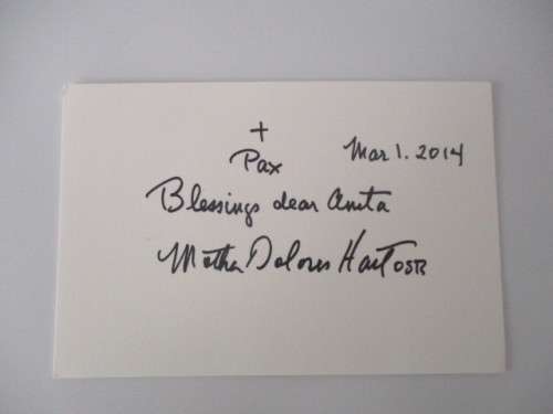 AUTOGRAPHED / SIGNED - MOTHER DELORES HART FIRST WAS AN ACTRESS AND  CHRISTMAS CARD
