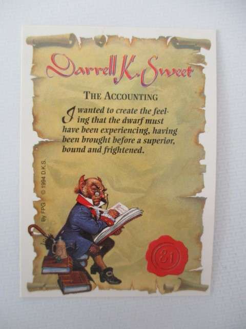 DARRELL K. SWEET FANTASY CARDS -  THE ACCOUNTING