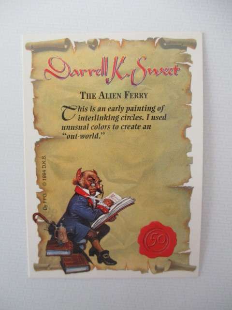 DARRELL K. SWEET FANTASY CARDS -  THE ALIEN FERRY