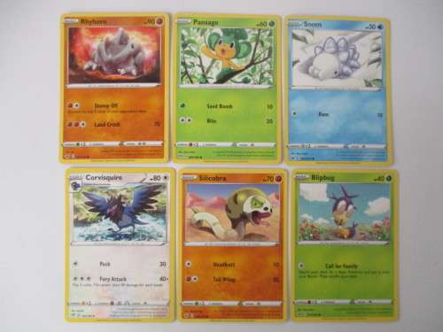 POKEMON - RHYHORN AND 5 MORE CARDS