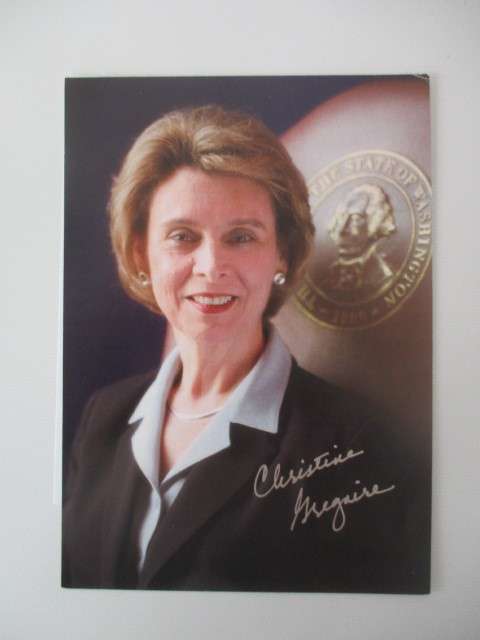 AUTOGRAPHED / SIGNED - CHRISTINE MAGUIRE GOVERNOR OF WASHINGTON