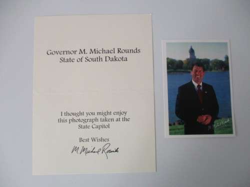AUTOGRAPHED / SIGNED - MICHAEL ROUNDS GOVERNOR OF SOUTH DAKOTA