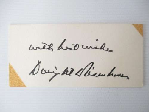 PRINTED AUTOGRAPH - DWIGHT D. EISENHOWER CARD