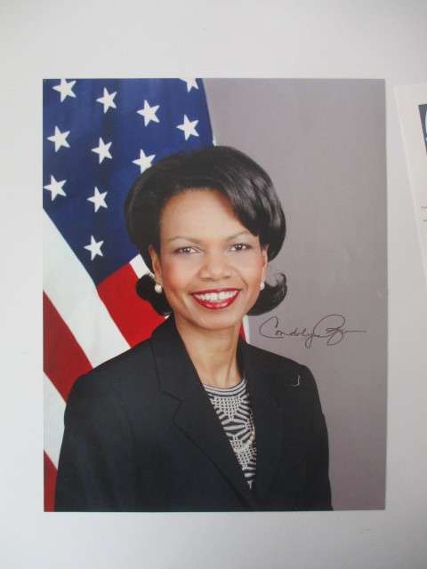 AUTOGRAPHED / SIGNED - CONDOLEEZA RICE  FORMER SECRETARY OF STATE