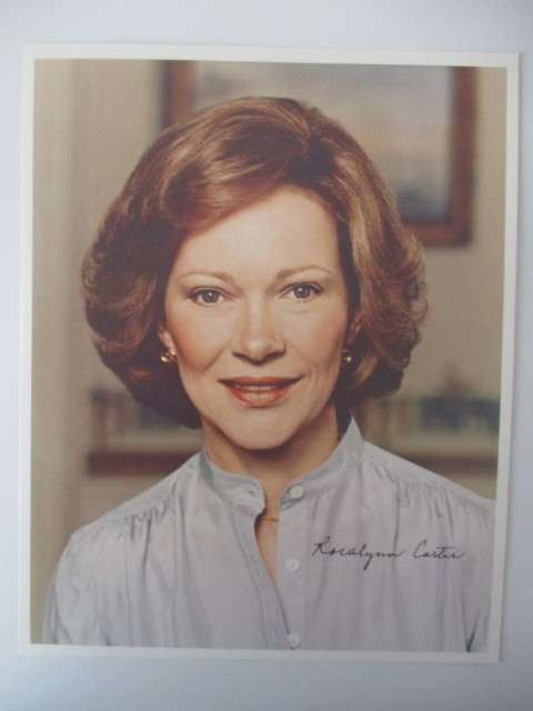 PRINTED AUTOGRAPH ROSALYN CARTER PRESIDENT JIMMY  CARTER WIFE A4