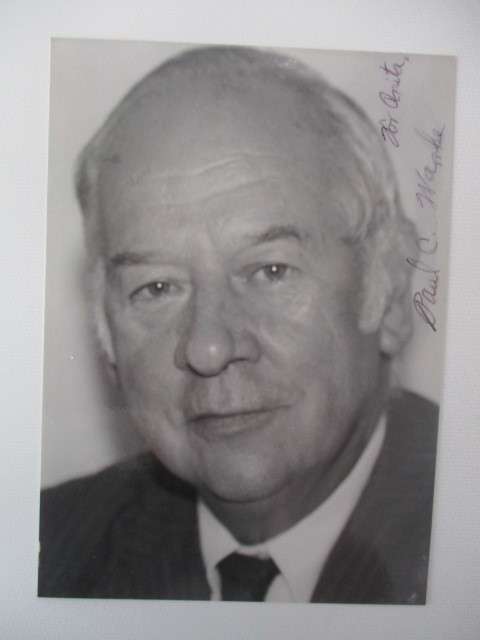 AUTOGRAPHED / SIGNED - PAUL C. WAMKE  USA GOVERNMET OFFICIAL
