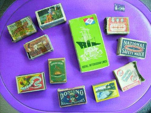 lovely lot of old match boxes some with matches cigarette boxes too!!! well over 100