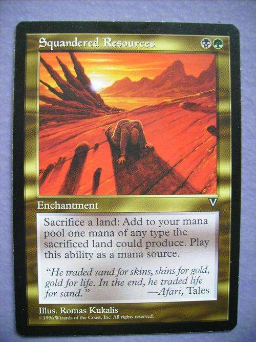 Magic the Gathering Squandered Resources (Rare)