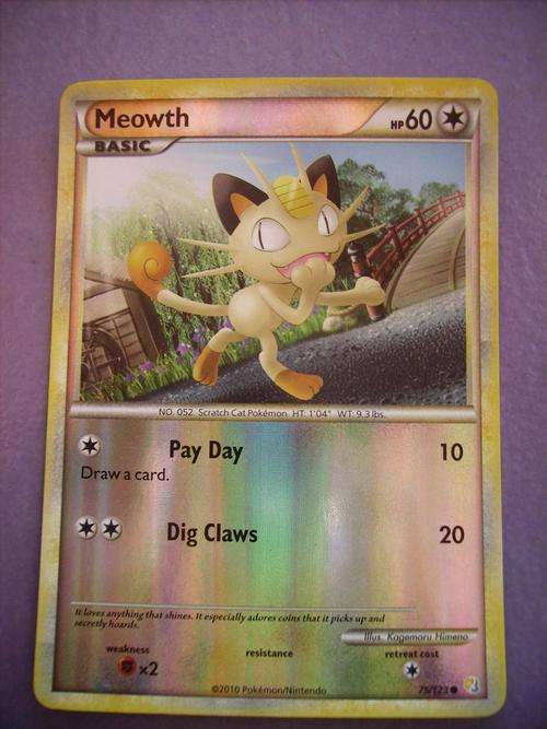 Pokemon Meowth Holo Foil