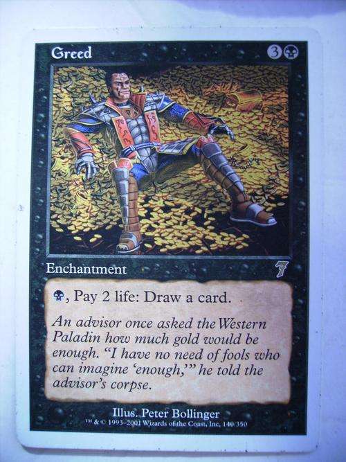 Magic the Gathering Greed 7th (Rare)