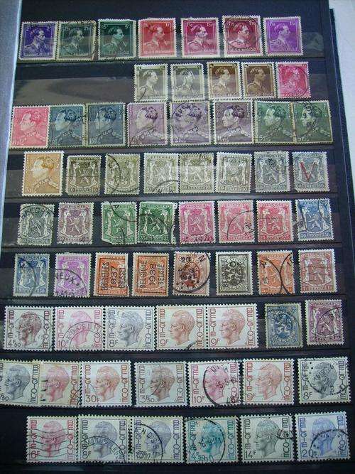 Belgium stamps nice lot used preveously hinged enquire about postage