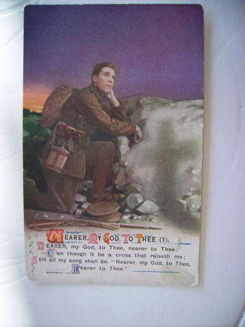 Postcard Nearer my God to Thee 1st World War