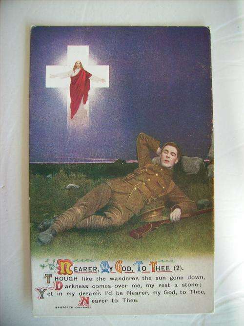 Postcard Nearer my God to thee 2 1st World War