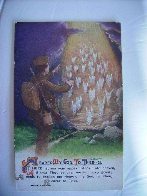 Postcard Nearer my God to thee 3 Ist World War