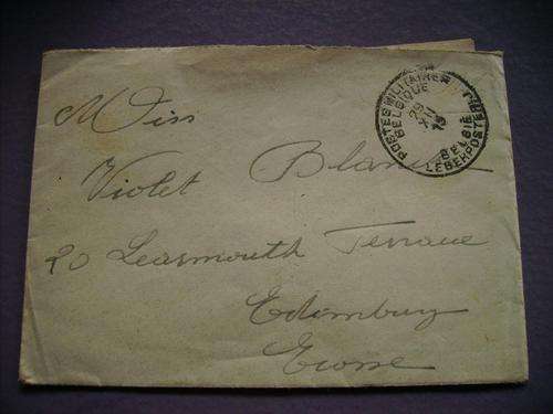 Letter from Belgium posted at 1915