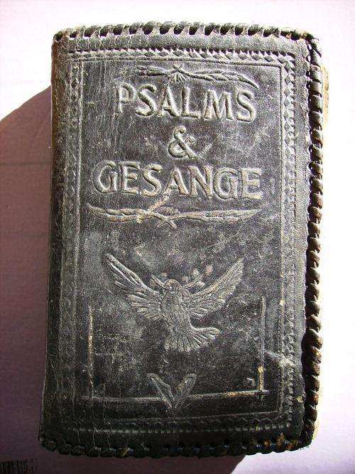 Old Afrikaner Bible or Dutch Bible and psalm book slightly damaged  due to age