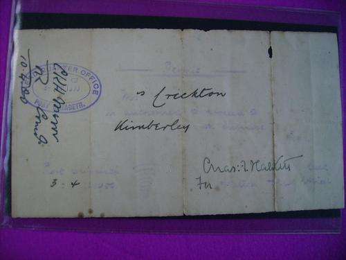 Parchment document signed at time of Boer War 1900 PE !!!!