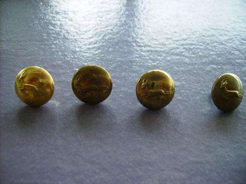 Set of 4 brass buttons from the SA Defence Force (Army) pre-1973