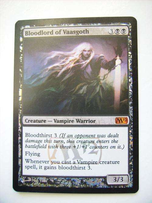 Magic the Gathering Bloodlord of Vaasgoth foil card M12 (Rare)
