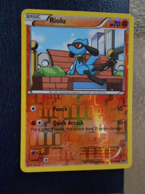 Pokemon Riolu Foil Card