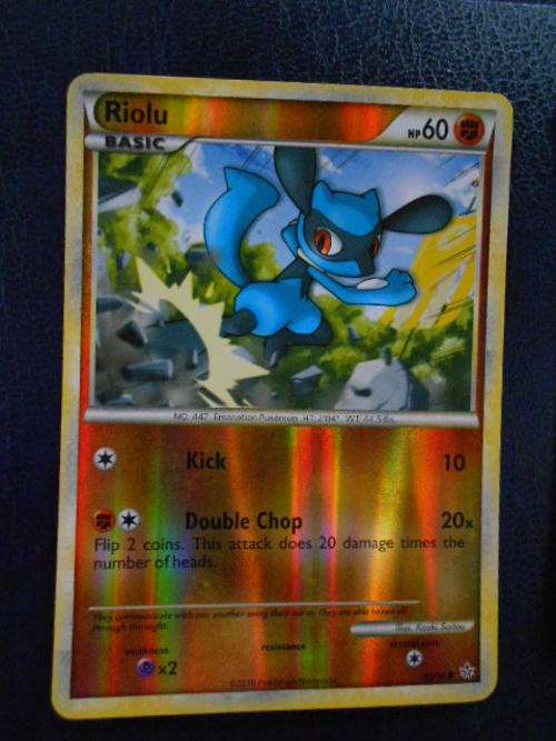 Pokemon Riolu Foil Card