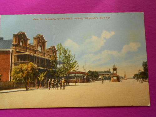 Postcard of Main st. Bulawayo looking south showing Willoughby's Buildings