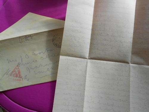 Letter from 1st World War 1916 Handwritten in pencil