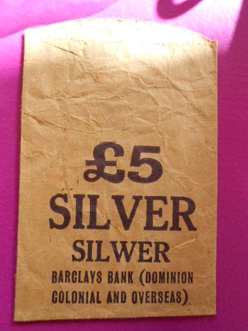 Old Coin Bag Silver Coins Colonial Barclays