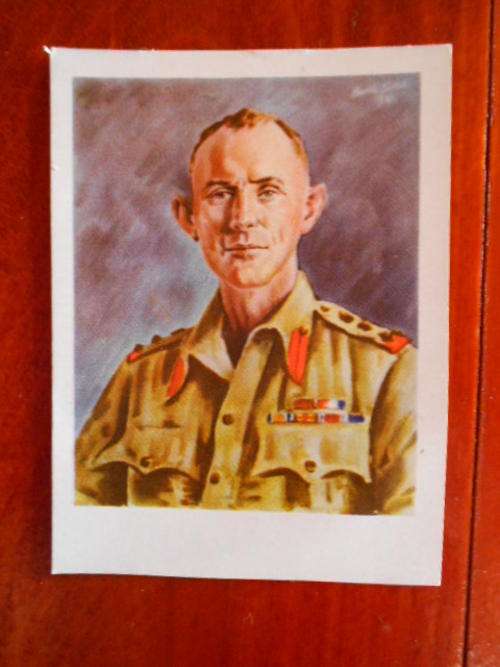Old cigarette card Major-General Dan Pienaar