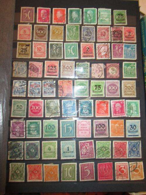 Lot  of awsome old Germany stamps over prints etc previously hinged