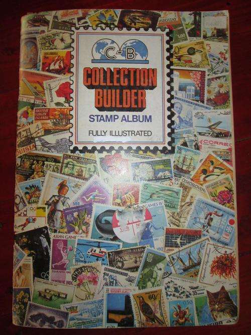80 page stamp album most pages with stamps nice for beginners