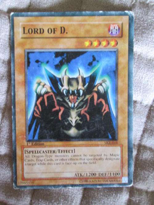 Yu-Gi-Oh Lord of D. played card
