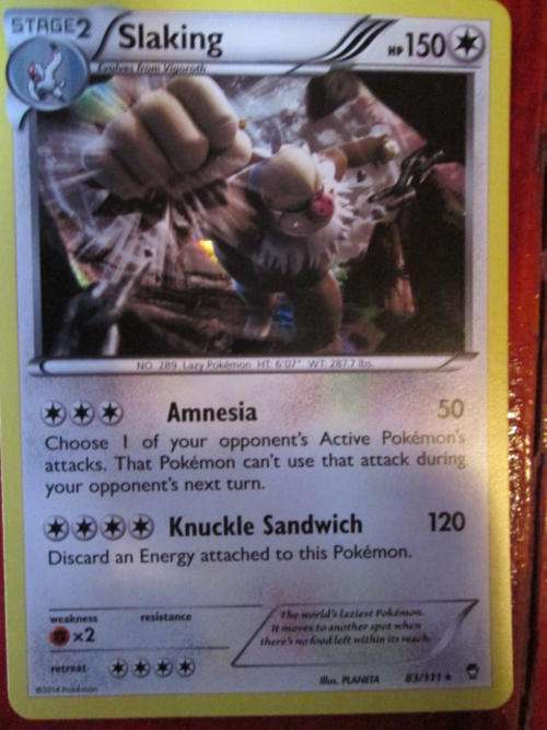 Pokemon Slaking foil card furious fists