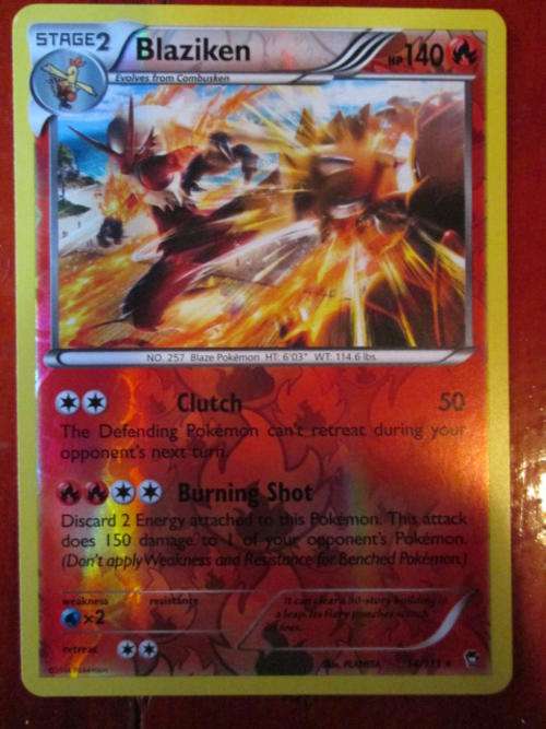 Pokemon Blaziken Foil card furious fists