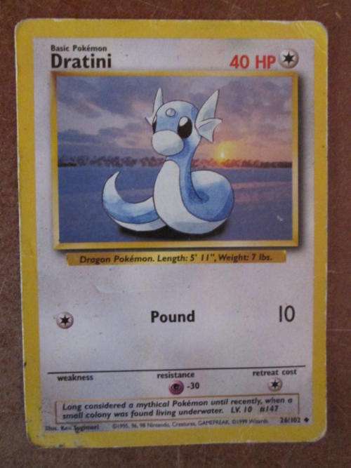 Pokemon played slightly worn card Dratini