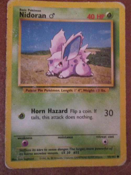 Pokemon played card nidoran