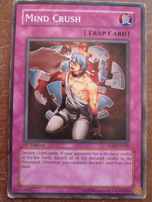 Yu-Gi-Oh Mind Crush played card