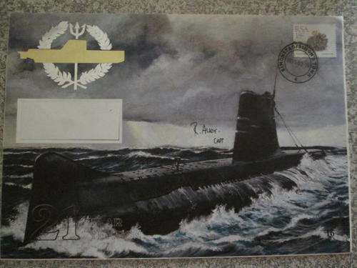 Signed First Day cover from Captain R. Auer  first South African Submarine Captain