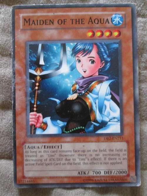 YU-GI-OH MAIDEN OF THE AQUA PLAYED CARD